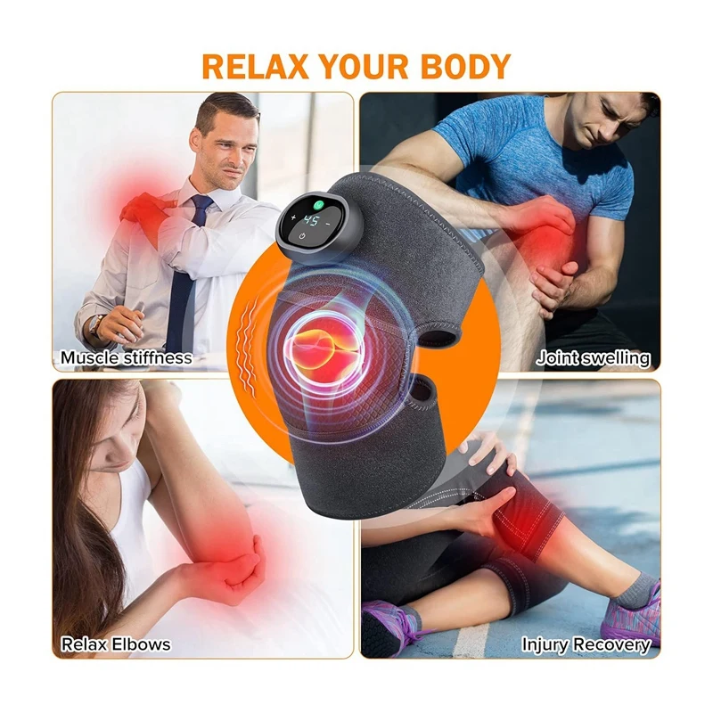 Šildymo Kelio Massager Kelio, Peties, Alkūnės 3-In-1Heating Vibracijos Massager, Skausmą