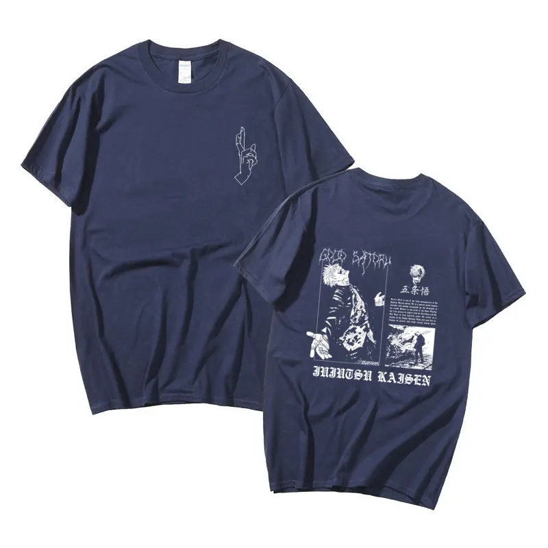 Japonų Anime Džiudžiutsu Kaisen Satoru Gojo Domeno Plėtros Print T-shirt Vyrai Moterys Manga Harajuku Negabaritinių Trumpas Rankovės Tees