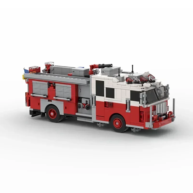 Automobilio Modelį Ss Statybinės Plytos niujorko ugniagesių Variklio 34 Technologijų Modulinių Blokų Dovanos Kalėdų Žaislai 