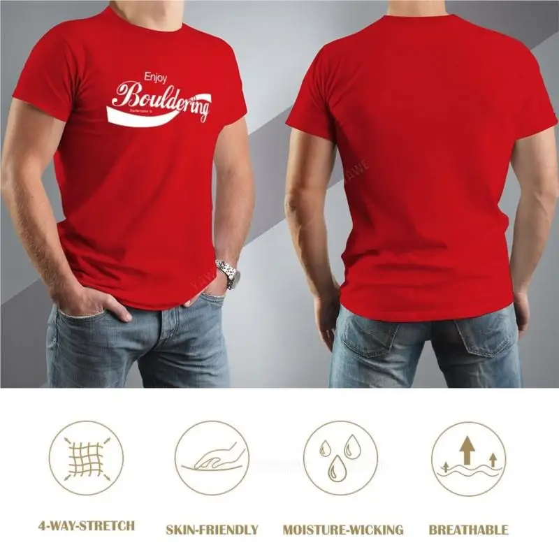 t-shirt vyrai medvilnės Mėgautis Bouldering Marškinėliai graphic t shirt grafikos t shirts paprasto t marškinėliai vyrams juodi tee-shirt