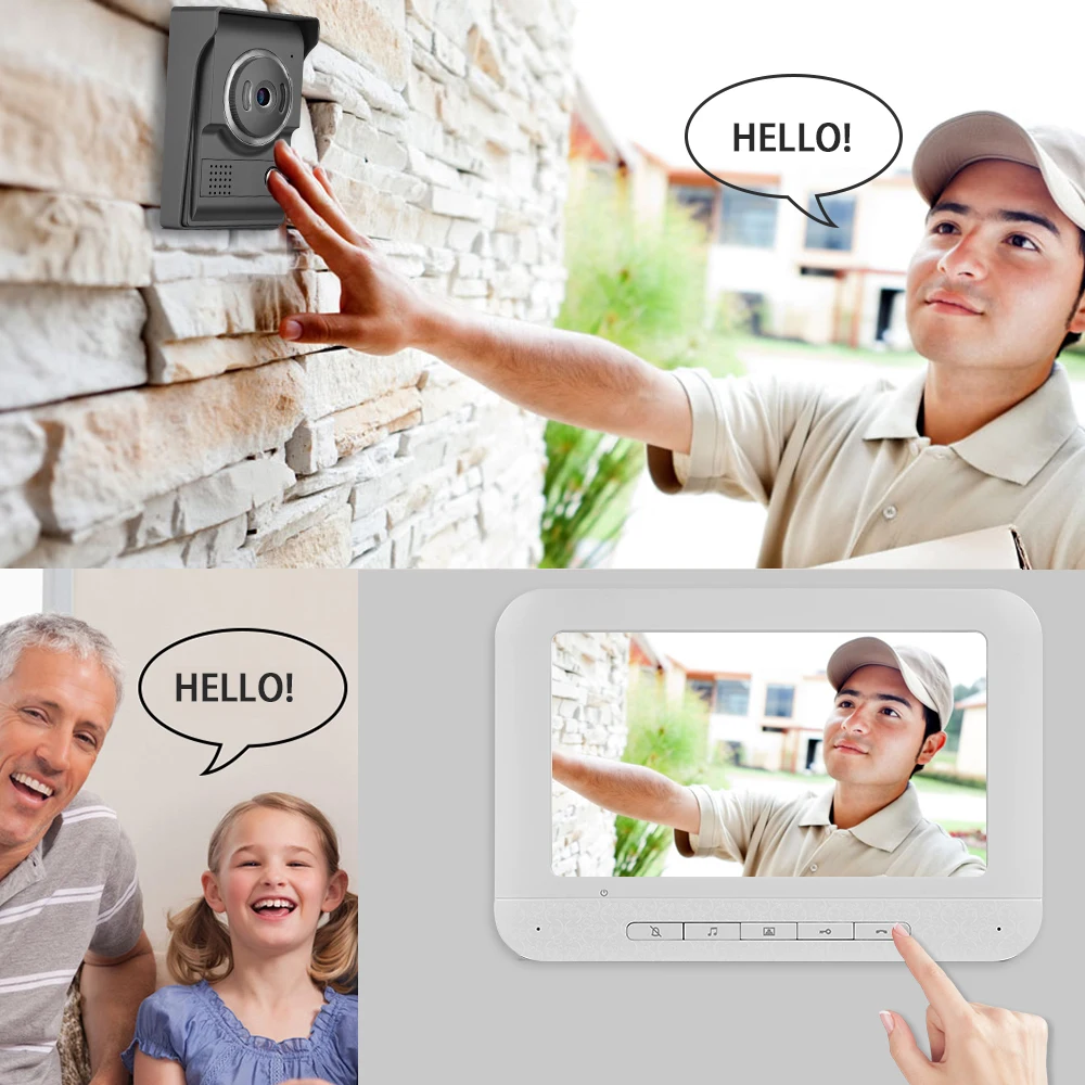 SmartYIBA Laidinio Doorbell Vaizdo Kamerų Sistemą, 3 Monitoriai Rinkiniai+Elektrinis Užraktas Vaizdo Doorbell Domofonas Vaizdo Duris Telefono Rinkiniai