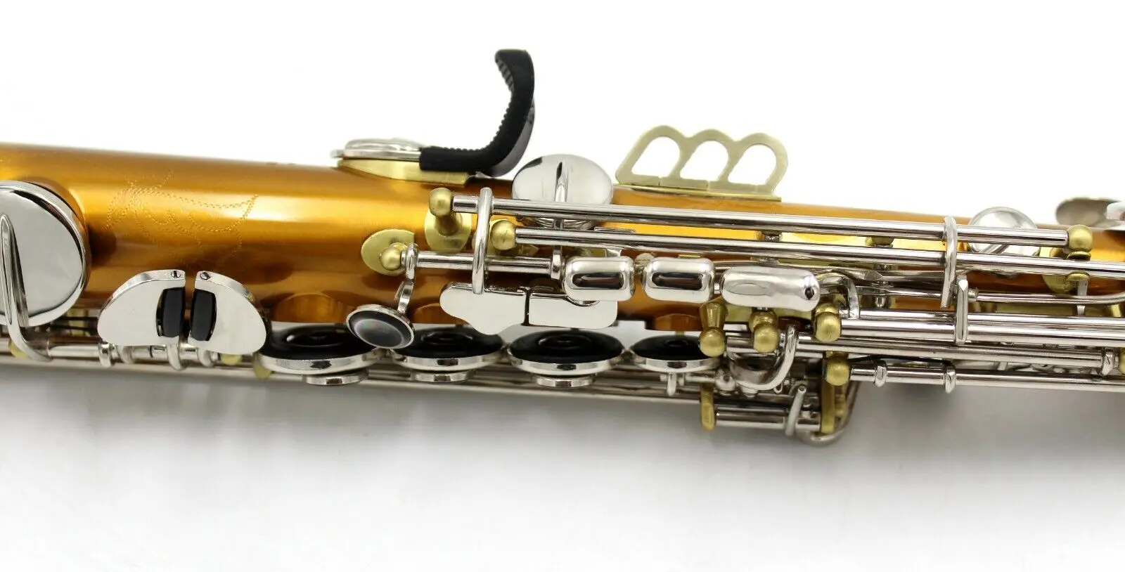 muzikos pro tamsiai aukso lako vario tiesiai saksofonas sopranas nikelio raktas