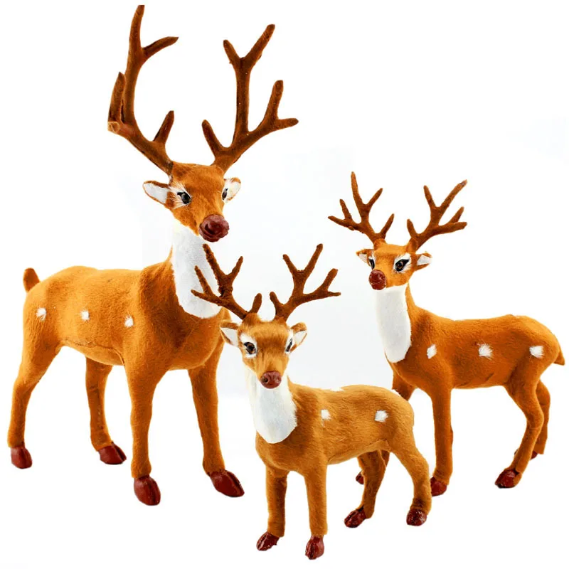 Stilius Modeliavimas Kalėdų Elnių Kalėdų Briedžių Pliušinis Šiaurės Elnių Kalėdų Dekoro Pasakų Sodo Miniatiūros Rekvizitai