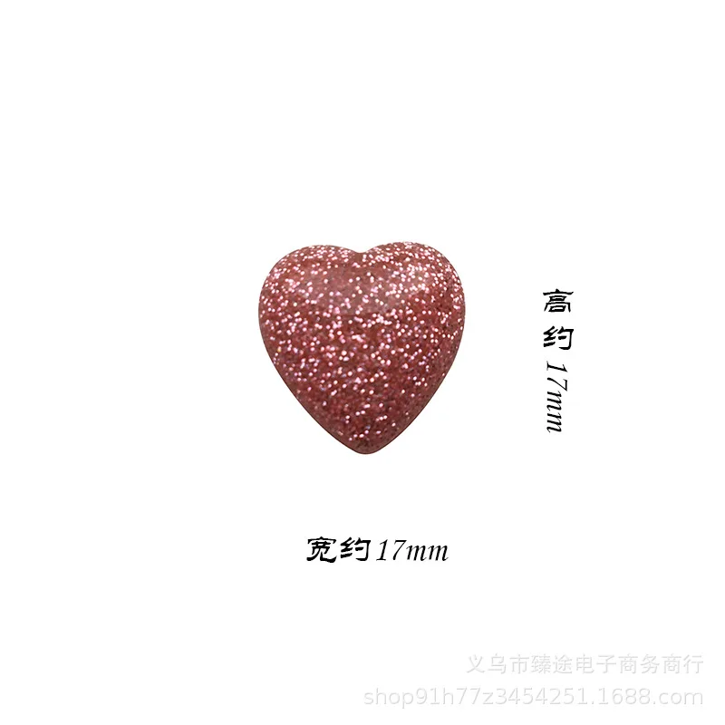 10vnt Japonijos saldus blizgučiai blizgančiais persikų meilė širdies puse tabletes Butas Atgal Cabochon, 