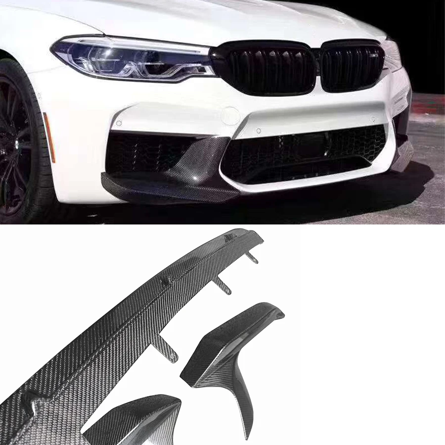 BMW M5 F90 2017-2020 MP Stiliaus Anglies Pluošto Priekinės Lūpos Bamperis Lūpų Separatorius Smakro Spoileris wrap kampas Bamperio kampas