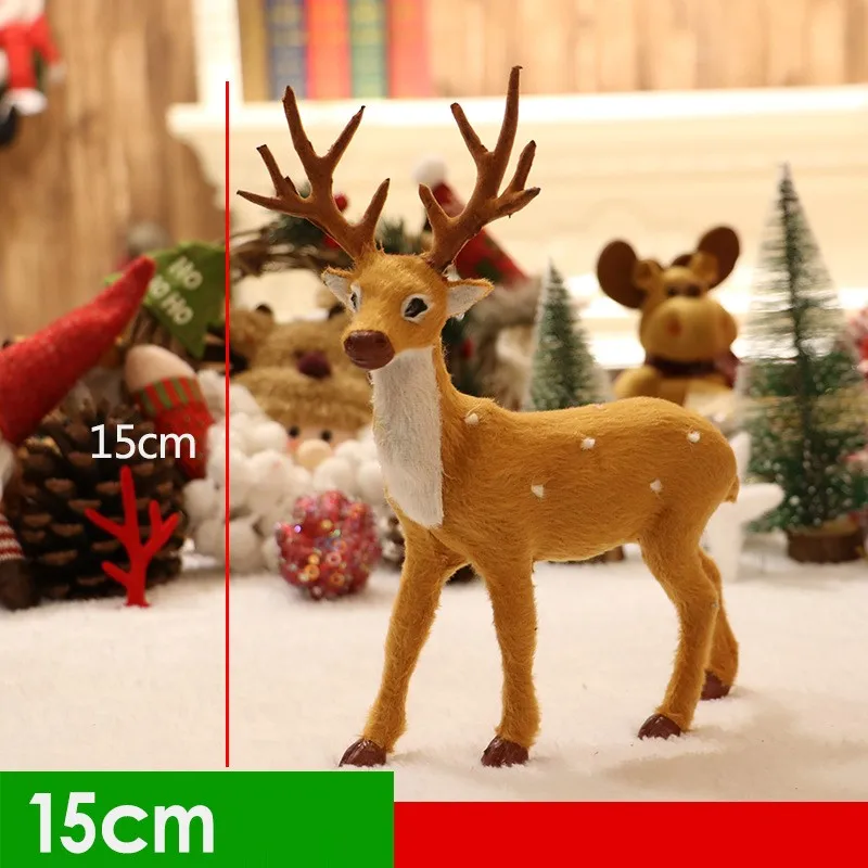 Stilius Modeliavimas Kalėdų Elnių Kalėdų Briedžių Pliušinis Šiaurės Elnių Kalėdų Dekoro Pasakų Sodo Miniatiūros Rekvizitai